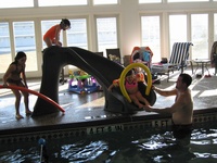Yes...the new pool has a kiddie slide!